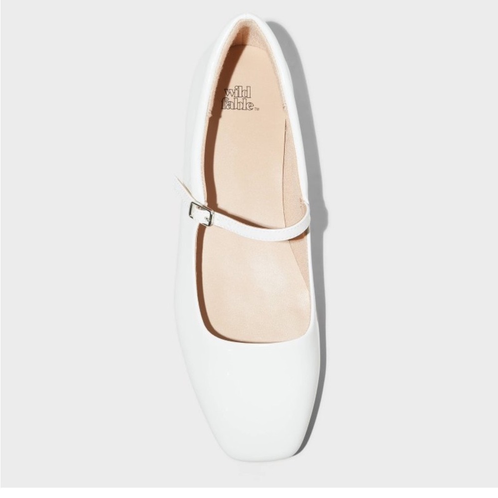White Ballet Flats - Mary Jane Style